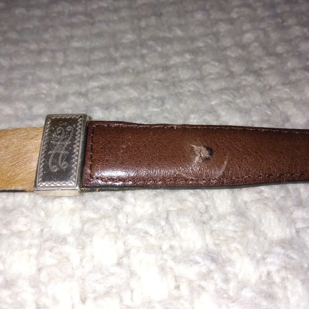Brighton Multi Color Hair-On Leather Belt S/28 Southwestern Rodeo Vintage-Style
